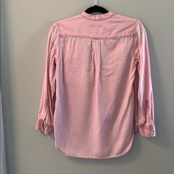 Pink Gap Split Neck Tunic Blouse - Picture 3 of 3